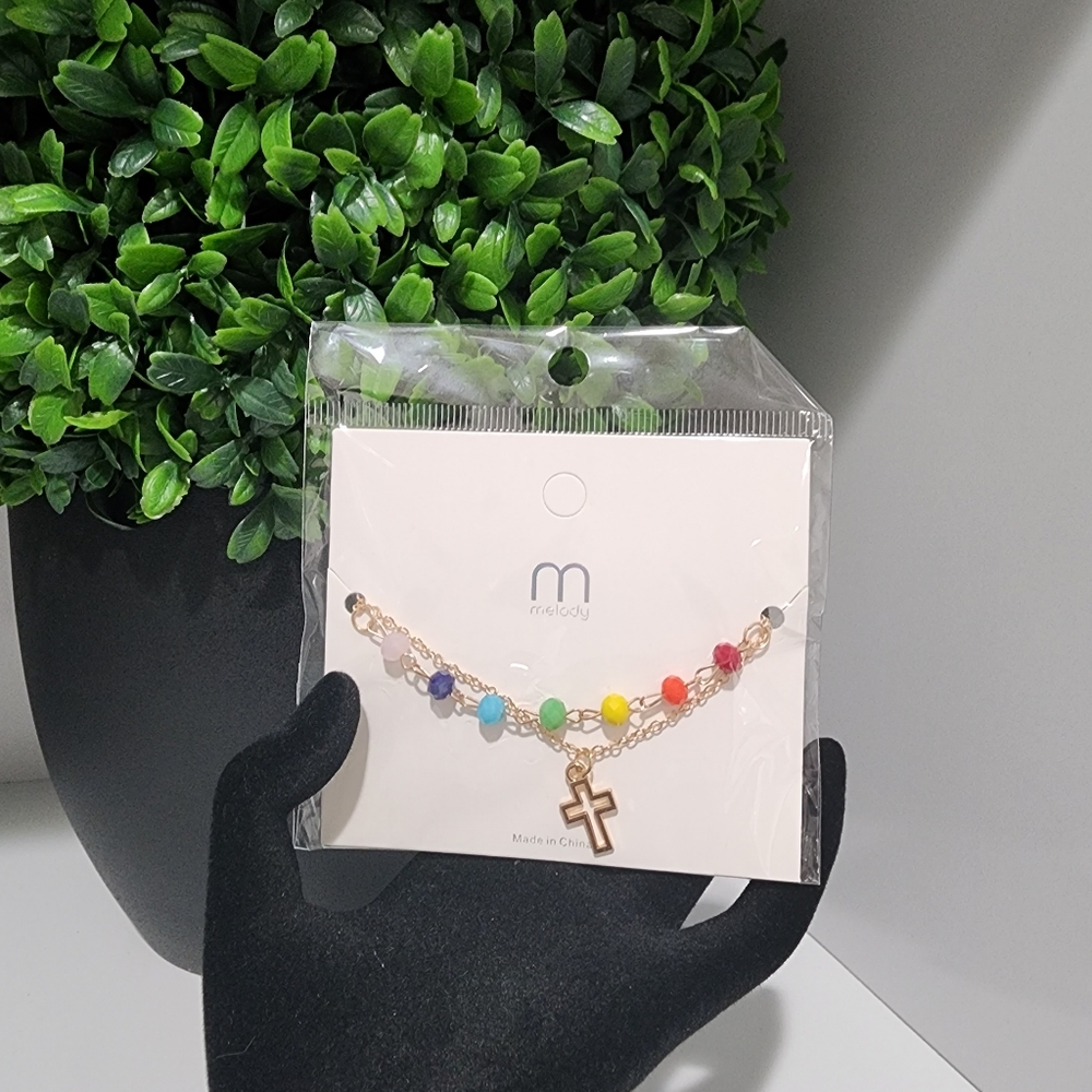NWT Melody Multi-Colored Bead Faith Bracelet